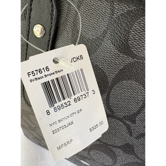 NWT Coach New York Skyline Monogram Zip Top Signature Tote Bag $325 MSRP - Picture 15 of 16